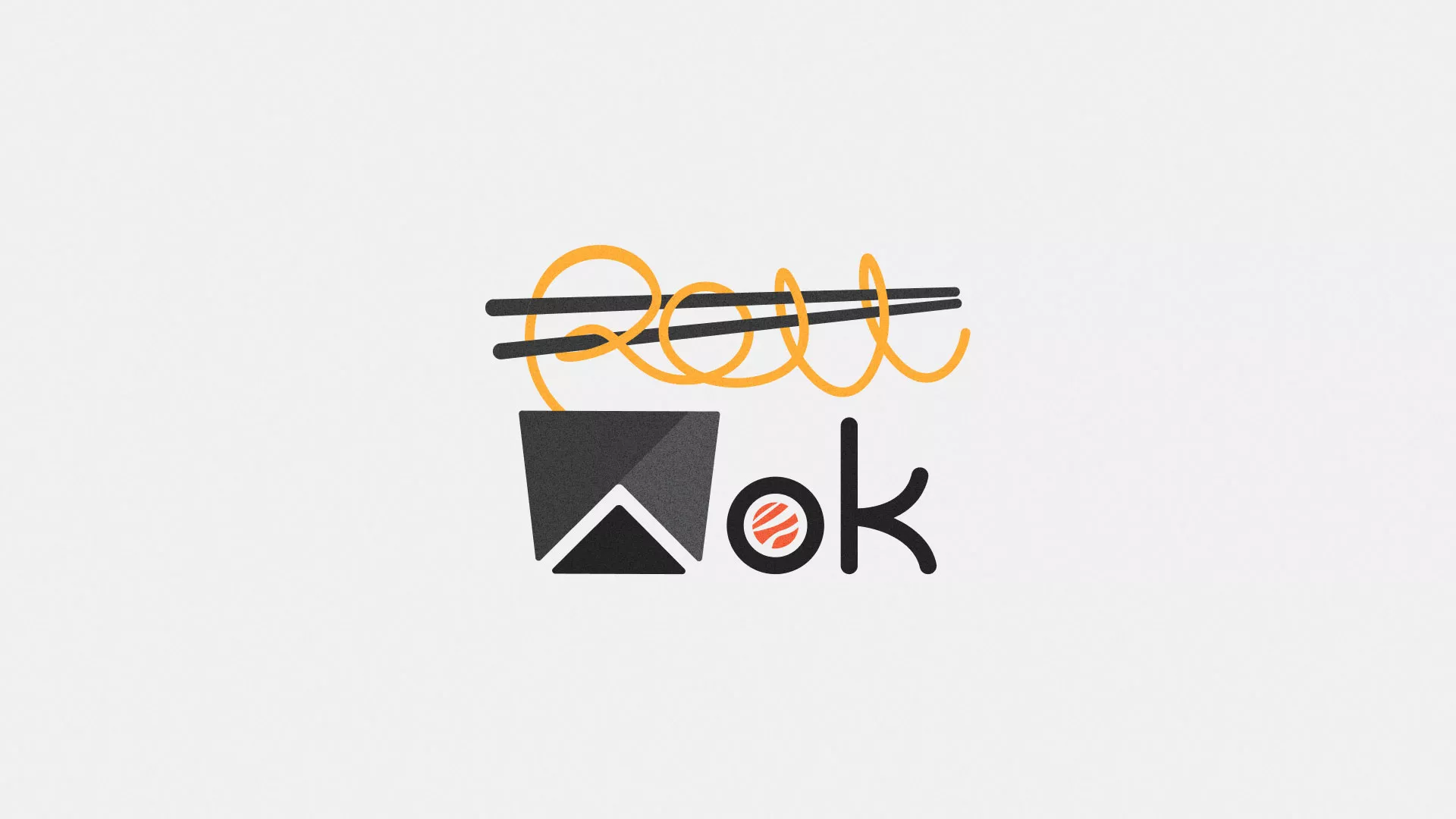 Разработка логотипа суши-бара «Roll Wok Club» в Чистополе