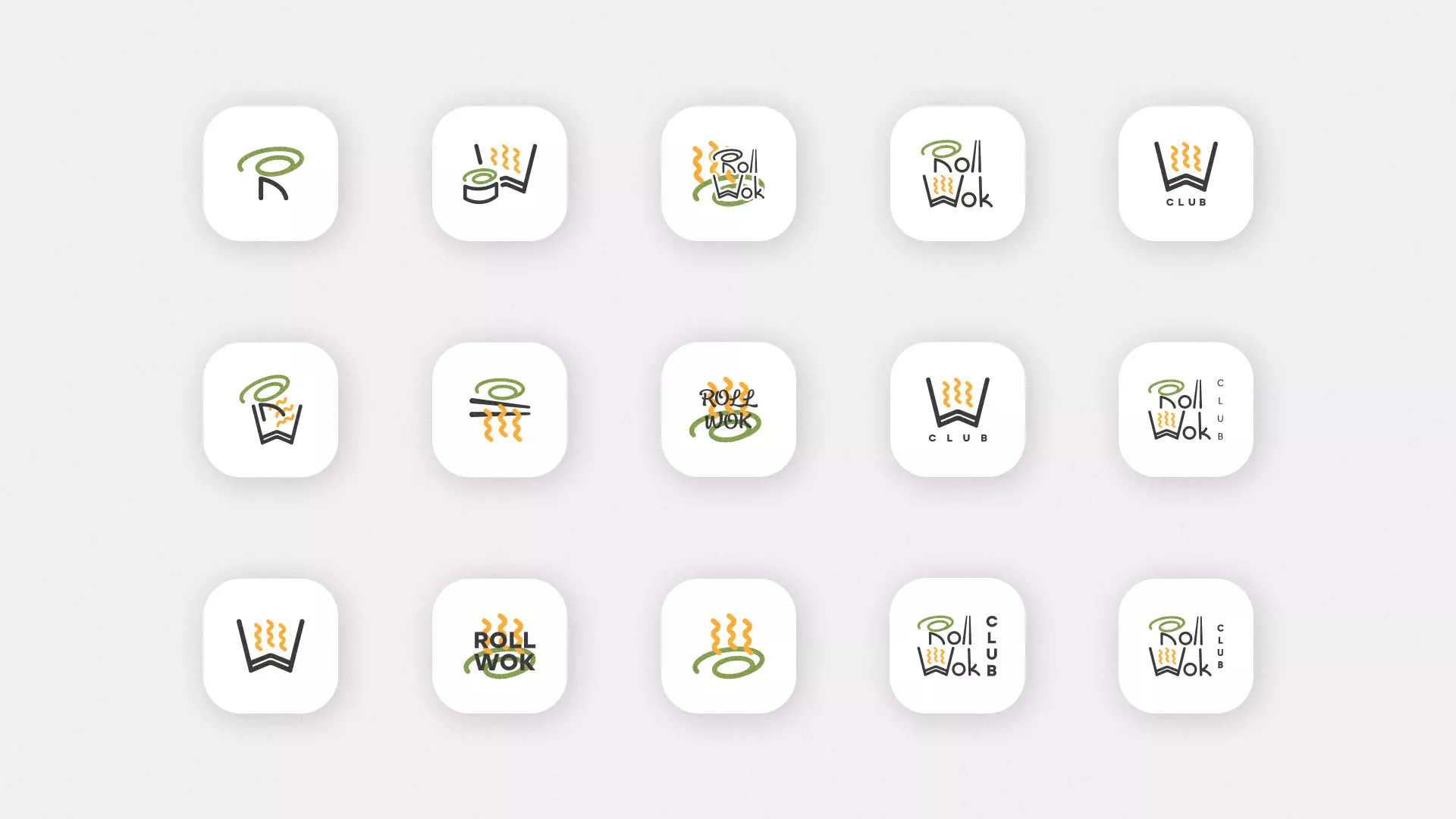 Разработка иконки приложения суши-бара «Roll Wok Club» в Чистополе